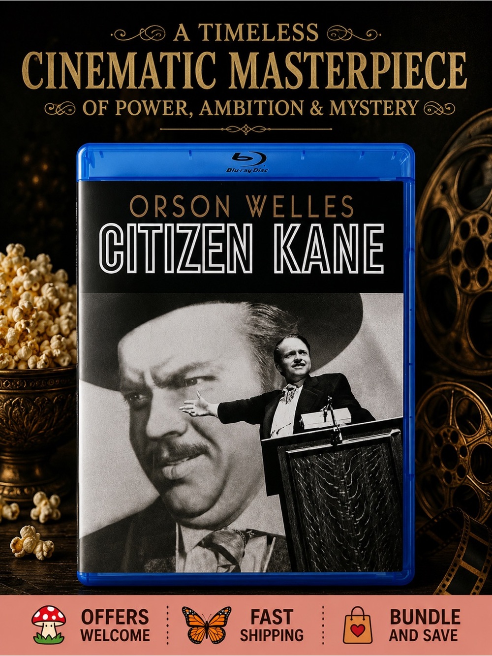 Citizen Kane Blu-ray Orson Welles Classic Drama Movie Film